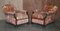 Antique Victorian Hand Carved Owl Head Country House Armchairs, Set of 2 2