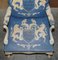 Vintage Italian Hand Painted Armchair Coat of Arms Armorial Upholstery, Set of 2, Image 5