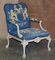 Vintage Italian Hand Painted Armchair Coat of Arms Armorial Upholstery, Set of 2 13