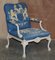 Vintage Italian Hand Painted Armchair Coat of Arms Armorial Upholstery, Set of 2, Image 13