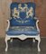 Vintage Italian Hand Painted Armchair Coat of Arms Armorial Upholstery, Set of 2, Image 14