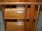 Drehbares Jugendstil Bücherregal aus Eiche & Musterholz mit Intarsien 5