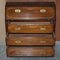 Antique Anglo Indian Military Campaign Camphor Wood & Brass Bureau Desk Drawers 16