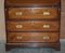 Antique Anglo Indian Military Campaign Camphor Wood & Brass Bureau Desk Drawers 6