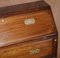 Antique Anglo Indian Military Campaign Camphor Wood & Brass Bureau Desk Drawers 5