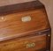Antique Anglo Indian Military Campaign Camphor Wood & Brass Bureau Desk Drawers, Image 5