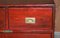 Antique Victorian Pitch Pine Military Campaign Chest of Drawers and Name Plate 6