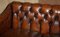 Art Deco Brown Leather Chesterfield, 1920s, Image 7