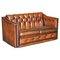 Art Deco Brown Leather Chesterfield, 1920s 1