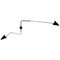 Modern Black Wall Lamp with 2 Rotating Arms by Serge Mouille, Image 1