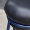 Black Leather & Blue Lacquered Metal Grasso Stool by Stephen Burks 10
