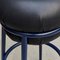 Black Leather & Blue Lacquered Metal Grasso Stool by Stephen Burks, Image 6