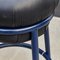 Black Leather & Blue Lacquered Metal Grasso Stool by Stephen Burks 9