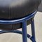 Black Leather & Blue Lacquered Metal Grasso Stool by Stephen Burks, Image 9