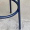 Black Leather & Blue Lacquered Metal Grasso Stool by Stephen Burks 11