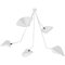 Modern White Spider Ceiling Lamp with 5 Curved Arms by Serge Mouille 1