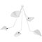 Modern White Spider Ceiling Lamp with 5 Curved Arms by Serge Mouille, Image 1