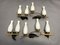 Arlus Appliques Wall Sconces, 1950s, Set of 5 1