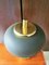 Deutsche Messing Tischlampe mit braunem Schirm von Hillebrand Lighting, 1960er 2