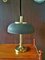 German Brass With Brown Umbrella Table Lamp from Hillebrand Lighting, 1960s 3