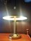 German Brass With Brown Umbrella Table Lamp from Hillebrand Lighting, 1960s 17