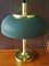 Deutsche Messing Tischlampe mit braunem Schirm von Hillebrand Lighting, 1960er 14