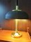 Deutsche Messing Tischlampe mit braunem Schirm von Hillebrand Lighting, 1960er 16