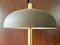 Deutsche Messing Tischlampe mit braunem Schirm von Hillebrand Lighting, 1960er 11