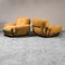 Sofa and Fabric Armchairs, 1970s, Set of 3 2