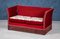 Danish Red Velvet Knole Sofa, Image 2