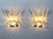 Palmette Wall Lamps From j.t. Kalmar Vienna and Glas of Barovier & Toso, Murano, Italy, 1970s, Set of 2 2