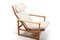 Oak Bm-2254 Sled Chair by Børge Mogensen for Fredericia, Image 6