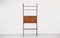 Mid-Century Italian Freestanding Modular Teak and Steel Bookshelf 10