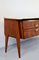 Italienisches Sideboard aus Nussholz aus Carrara Marmor, 1960er 12