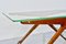 Mid-Century Italian Wood Brass Glass Console Table by Cesare Lacca, 1960s 6