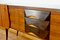 Mid-Century Italian Walnut Beech Brass Sideboard, 1950s 6