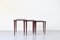 Italian Mahogany Nesting Tables with Glass Tops by Ico Parisi, 1960s, Set of 3 6