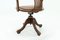 Antique English Oak Swivel Desk Chair, 1920s 6