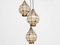 Pendant Light with 3 Cones in Brass, 1960s 3