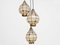 Pendant Light with 3 Cones in Brass, 1960s, Image 3