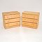 Vintage Bamboo Rattan Chest of Drawers, Set of 2 1
