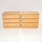 Vintage Bamboo Rattan Chest of Drawers, Set of 2 2