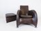 Leather Armchair with Ottoman by Gerard Van den Berg for Montis, Set of 2 9