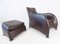 Leather Armchair with Ottoman by Gerard Van den Berg for Montis, Set of 2 7