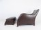 Leather Armchair with Ottoman by Gerard Van den Berg for Montis, Set of 2 2
