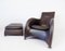 Leather Armchair with Ottoman by Gerard Van den Berg for Montis, Set of 2 4