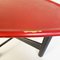 Italian Mid-Century Red Wood Steel Coffee Table Kick by Kita for Cassina, 1980s 8