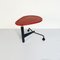 Italian Mid-Century Red Wood Steel Coffee Table Kick by Kita for Cassina, 1980s 1