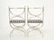 Steel Brass & Velvet Curule Chairs by Maison Jansen, 1960s, Set of 12, Image 3