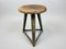 Vintage Industrial Steel and Wood Stool, 1950s 3